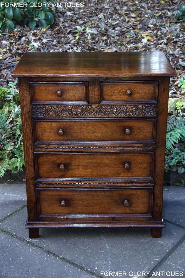 Image 20 of TITCHMARSH AND GOODWIN OAK CHEST OF DRAWERS STAND SIDEBOARD
