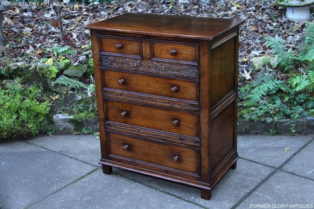 Image 23 of TITCHMARSH AND GOODWIN OAK CHEST OF DRAWERS STAND SIDEBOARD