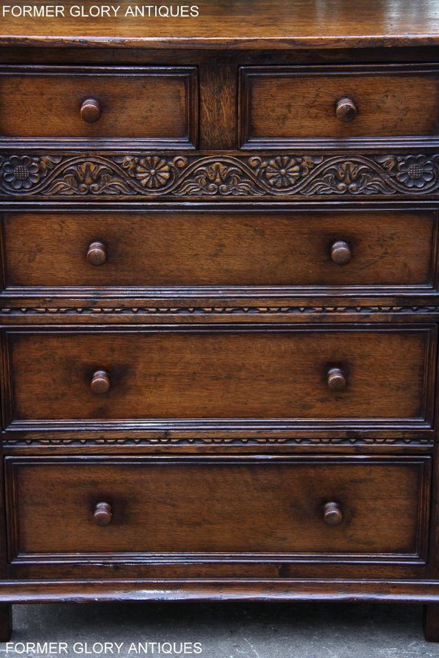 Image 26 of TITCHMARSH AND GOODWIN OAK CHEST OF DRAWERS STAND SIDEBOARD
