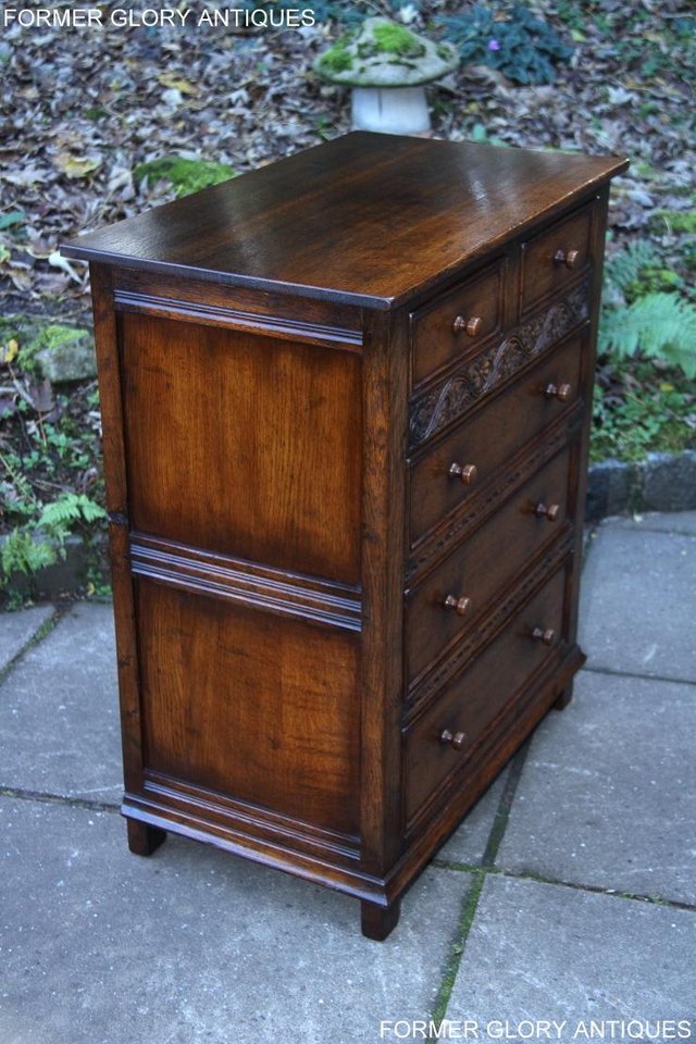 Image 27 of TITCHMARSH AND GOODWIN OAK CHEST OF DRAWERS STAND SIDEBOARD