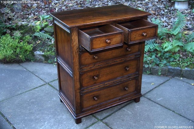 Image 32 of TITCHMARSH AND GOODWIN OAK CHEST OF DRAWERS STAND SIDEBOARD