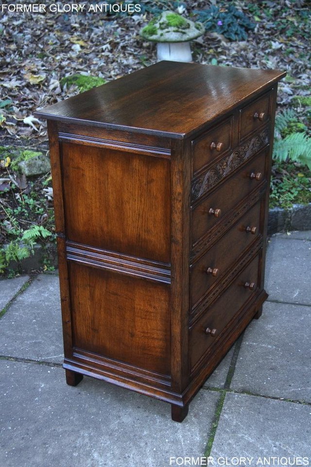Image 40 of TITCHMARSH AND GOODWIN OAK CHEST OF DRAWERS STAND SIDEBOARD