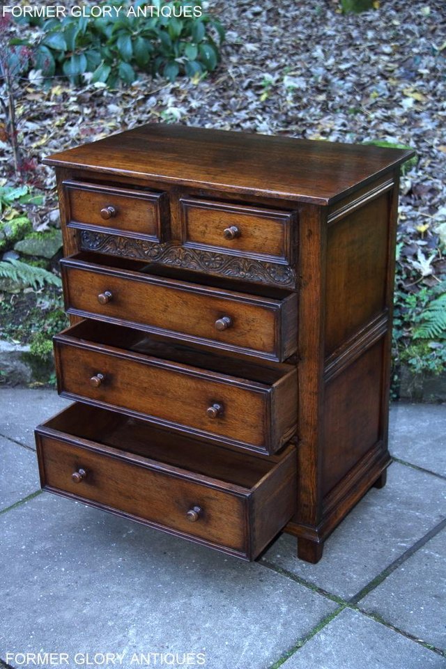Image 46 of TITCHMARSH AND GOODWIN OAK CHEST OF DRAWERS STAND SIDEBOARD