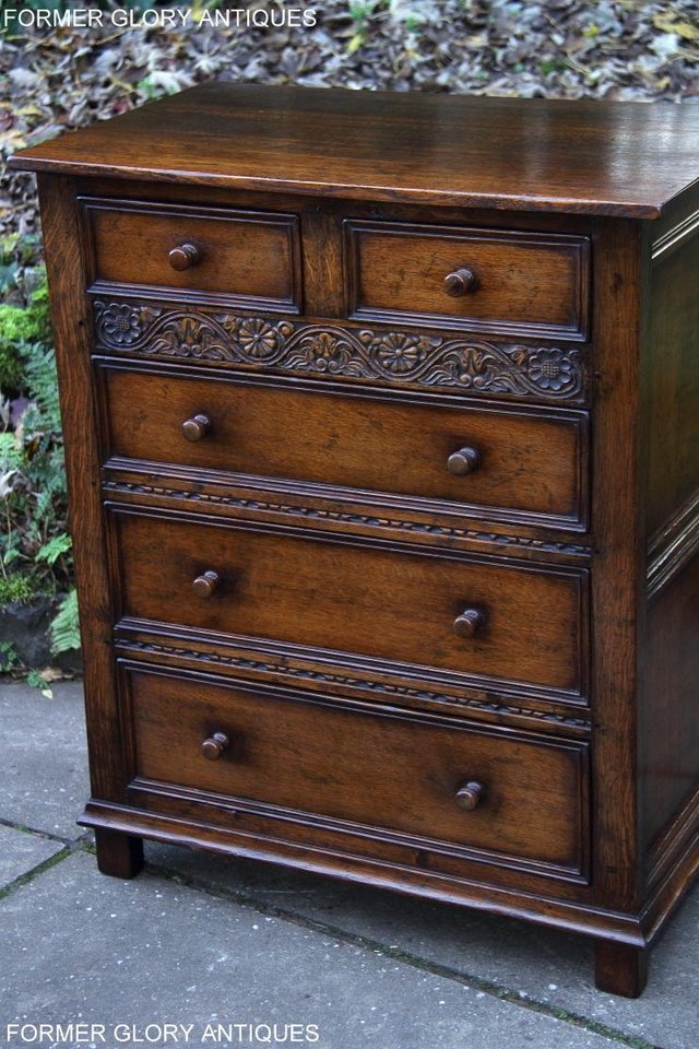 Image 53 of TITCHMARSH AND GOODWIN OAK CHEST OF DRAWERS STAND SIDEBOARD