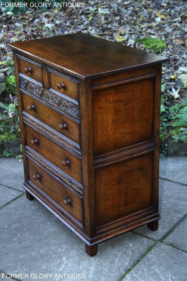 Image 54 of TITCHMARSH AND GOODWIN OAK CHEST OF DRAWERS STAND SIDEBOARD
