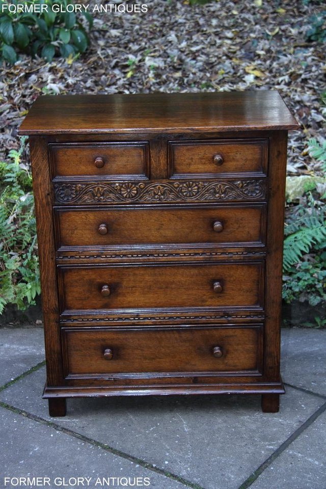 Image 55 of TITCHMARSH AND GOODWIN OAK CHEST OF DRAWERS STAND SIDEBOARD