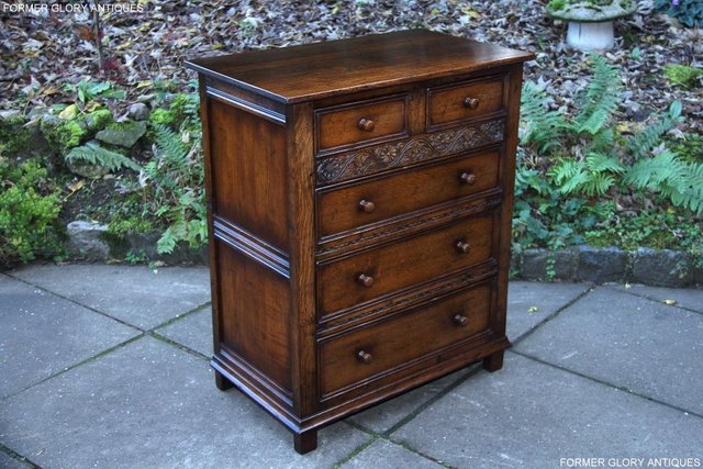 Image 56 of TITCHMARSH AND GOODWIN OAK CHEST OF DRAWERS STAND SIDEBOARD
