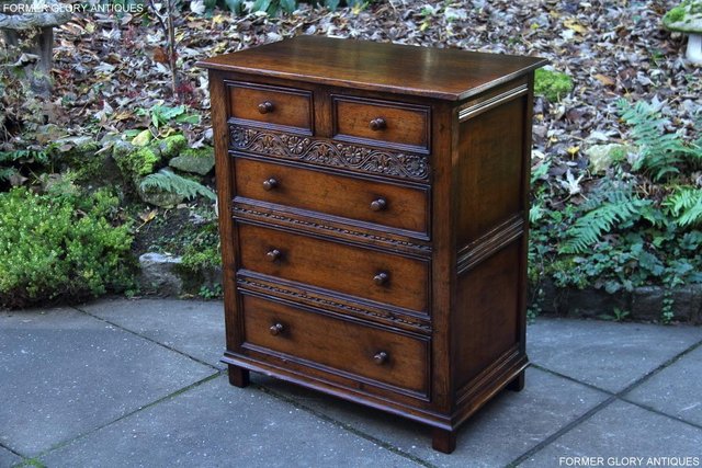 Image 69 of TITCHMARSH AND GOODWIN OAK CHEST OF DRAWERS STAND SIDEBOARD