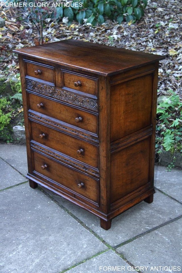 Image 100 of TITCHMARSH AND GOODWIN OAK CHEST OF DRAWERS STAND SIDEBOARD