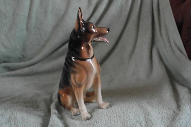 Image 3 of Rare Large Old German Shepherd Dog Figure
