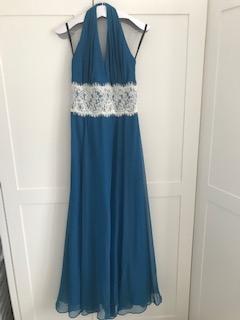 Preview of the first image of After Six Bridesmaid Dress 6532 Ocean Blue Chiffon.