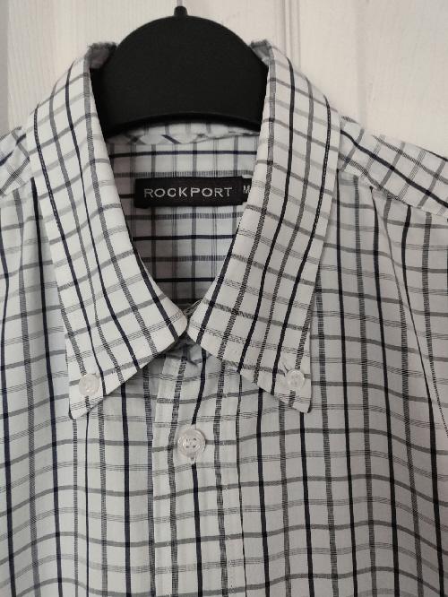 Image 2 of Men's Black & White Check Shirt By Rockport - Size M.   B13