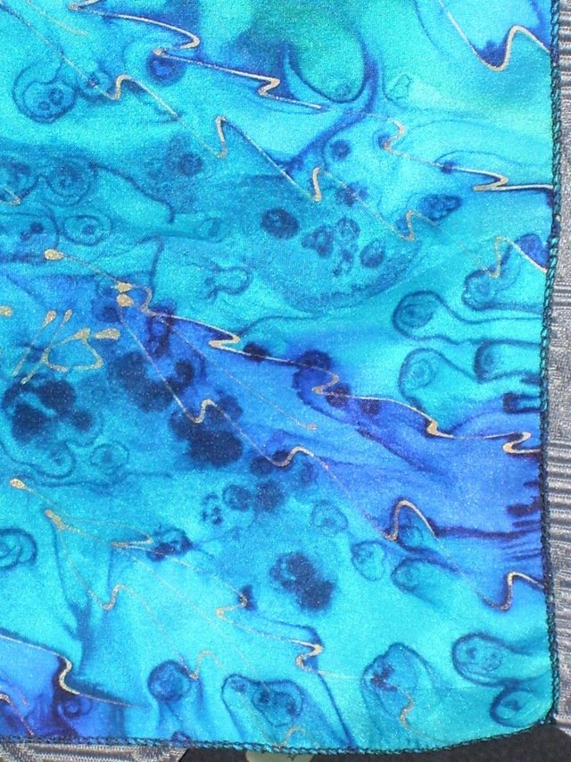 Image 4 of BLUE GUM SILKS Hand Painted Silk Scarf NEW+TAGS!