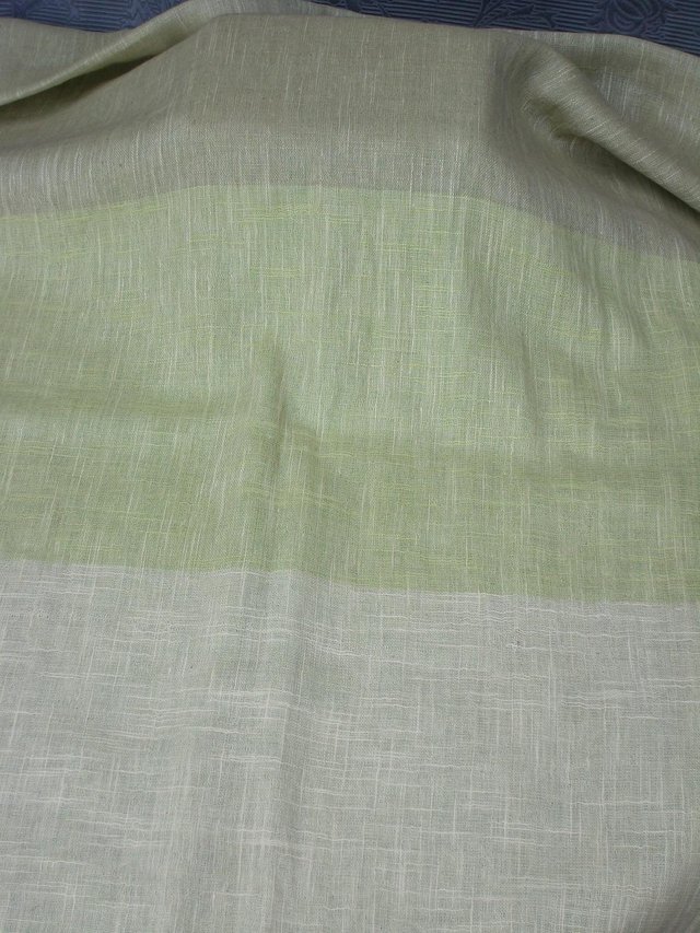 Image 4 of QUINTESSENTIAL Green Cotton/Linen Scarf NEW+TAGS!