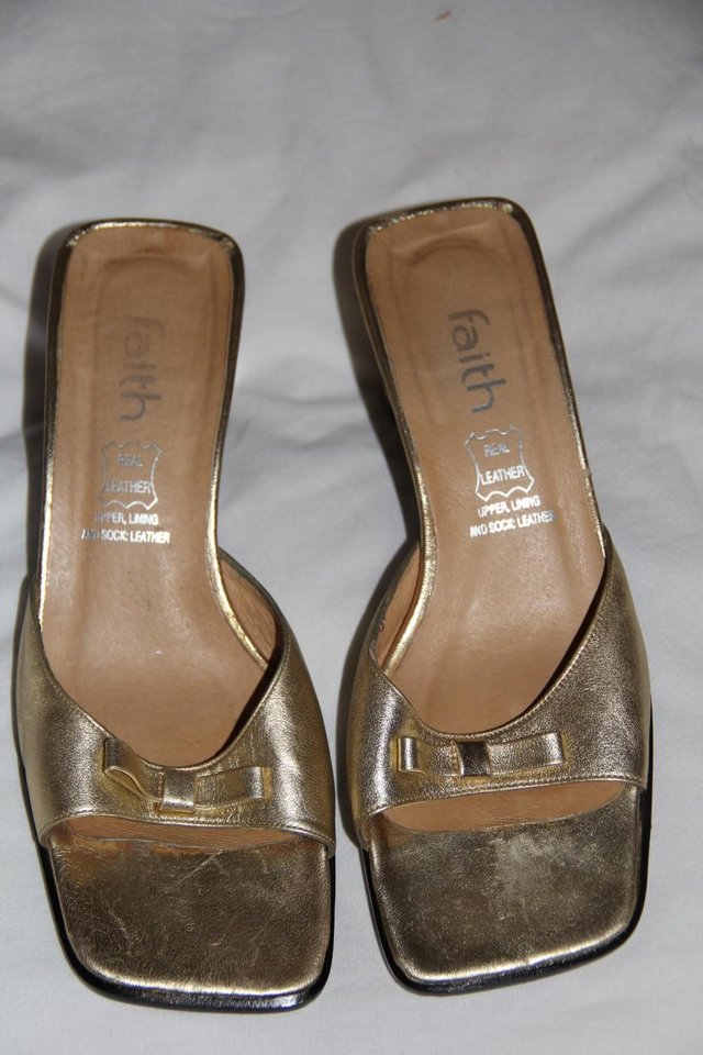 Image 4 of Faith Brand - Gold Leather Shoes – Size 5/38