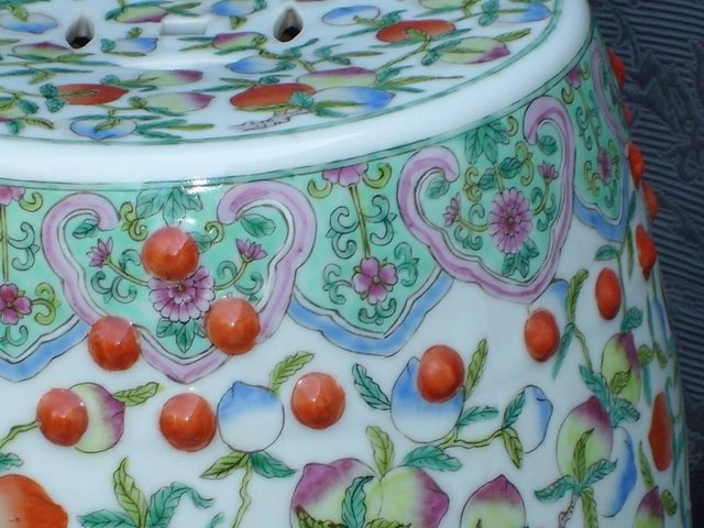 Image 5 of Oriental Ceramic Indoor/Outdoor Barrel Stool