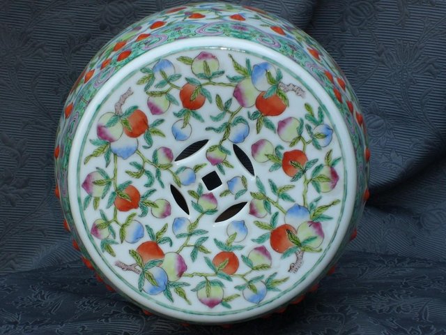 Image 6 of Oriental Ceramic Indoor/Outdoor Barrel Stool