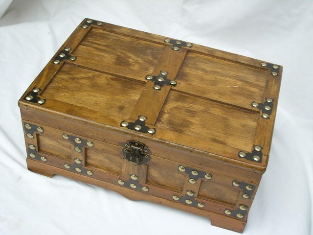 Image 4 of Medieval Style Small Wood Chest