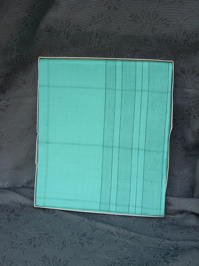 Image 5 of Turquoise Linen Table Cloth – NEW!
