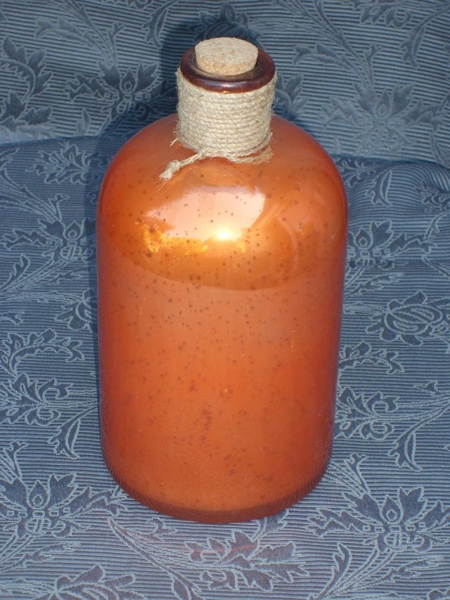 Image 4 of Decorative Orange Glass Bottle