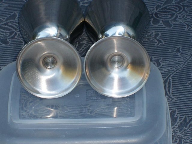 Image 5 of Set of 6 Stainless Steel Wine Goblets NEW!