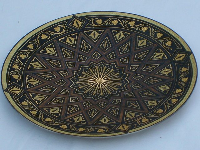 Image 3 of Small Decorative Metal Plate With Ball Feet