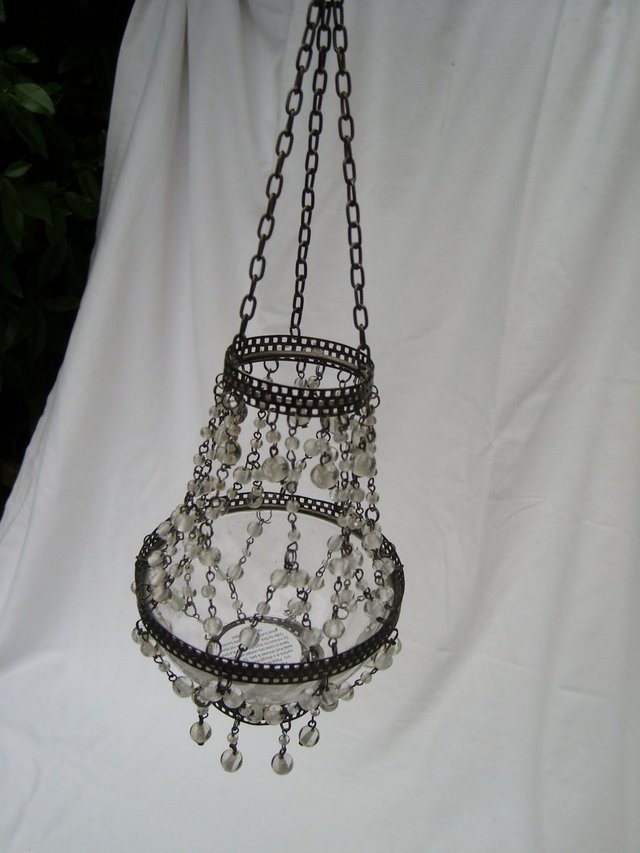 Image 5 of Moroccan Style Metal & Bead Tea Light Lantern
