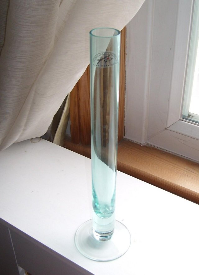 Image 5 of Single Stem Blue Glass Vase by Sandra Rich