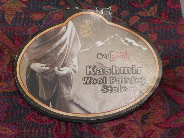 Image 4 of Large Kashmir Wool Paisley Stole NEW!