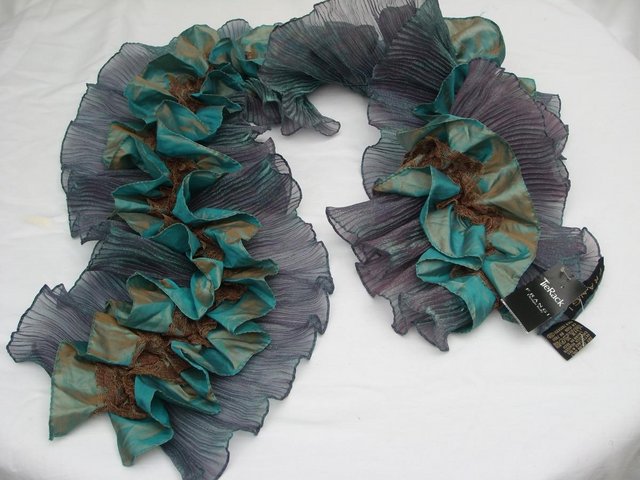 Image 5 of TIE RACK FRANGI Ruffle Scarf - NEW WITH TAGS