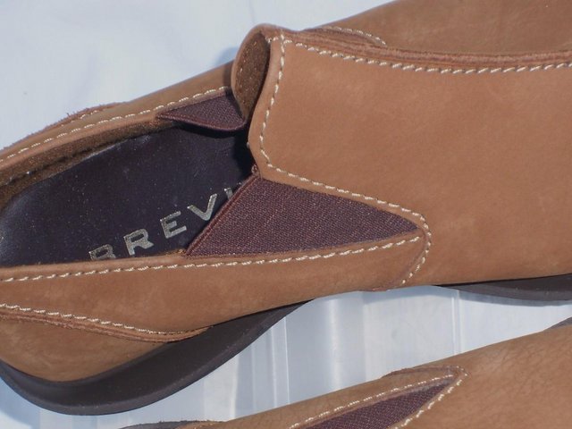 Image 3 of BREVITT Tan Suede Slip On Shoes NEW – Size 5/38