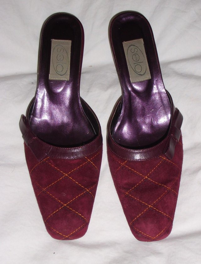 Image 3 of Faith Solo Burgundy Suede Shoes – Size 5/38