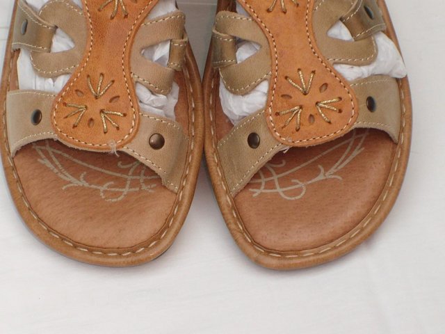Image 4 of PAVERS FLY FLOT Leather Sandal Shoes – Size 5/38 NEW
