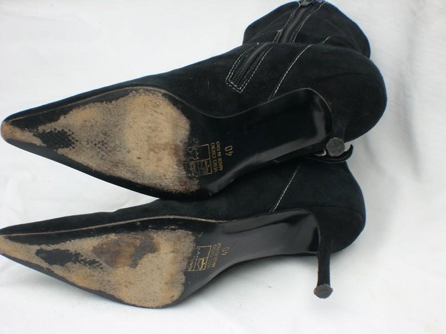 Image 5 of ZAGO & MARCHIORI Black Suede Ankle Boots – Size 7/40