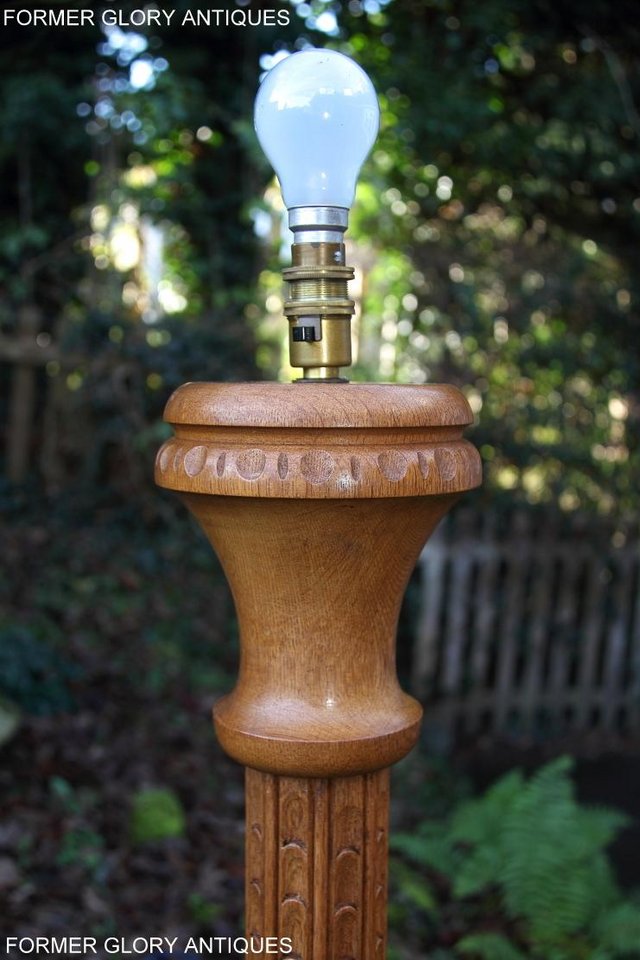 Image 10 of A NIGEL RUPERT GRIFFITHS MONASTIC CARVED OAK STANDARD LAMP