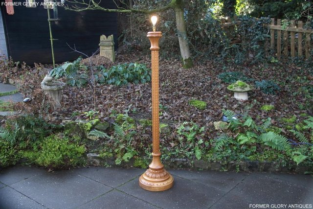 Image 13 of A NIGEL RUPERT GRIFFITHS MONASTIC CARVED OAK STANDARD LAMP