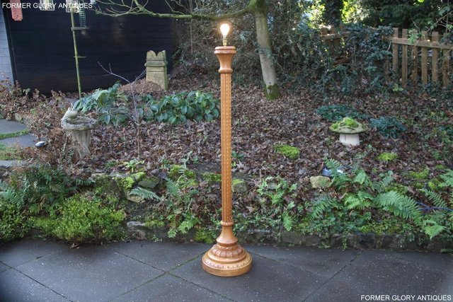 Image 17 of A NIGEL RUPERT GRIFFITHS MONASTIC CARVED OAK STANDARD LAMP