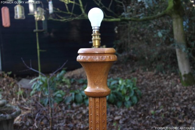 Image 27 of A NIGEL RUPERT GRIFFITHS MONASTIC CARVED OAK STANDARD LAMP