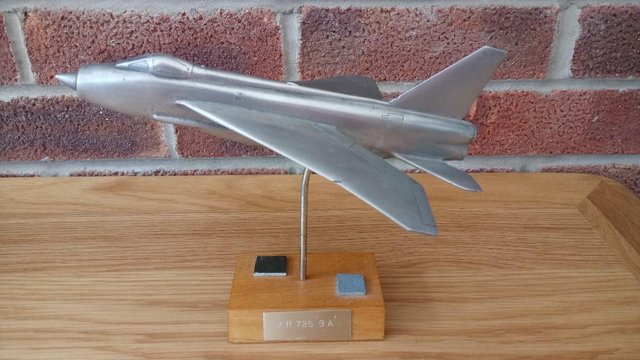 Preview of the first image of English Electric Lightning F6 Model on Wooden Stand.