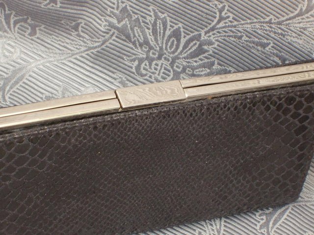 Image 5 of DEFINITIONS Black Snap Top Clutch Bag NEW WITH TAGS