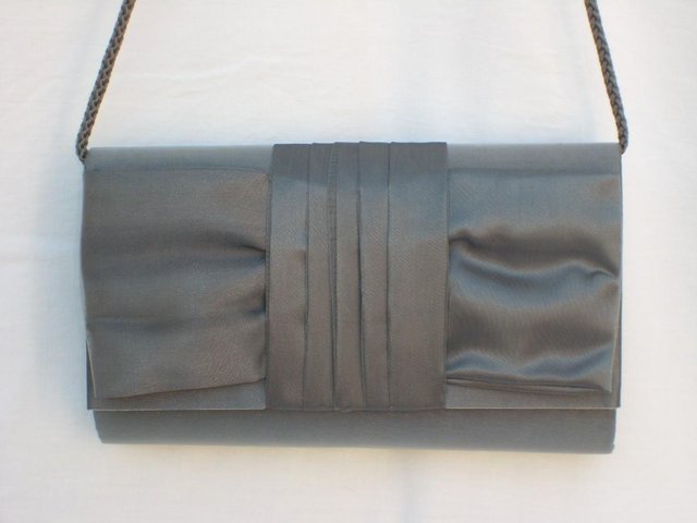 Image 4 of JESSICA MCLINTOCK Grey Organza Bag/Clutch NEW