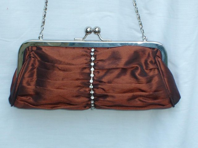 Image 5 of Two Tone Bronze Handbag With Diamante NEW!