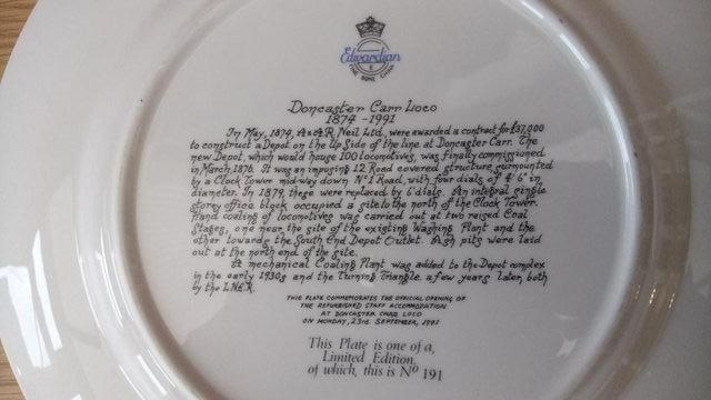 Image 2 of Carr Loco Doncaster Commemorate Freight Plate