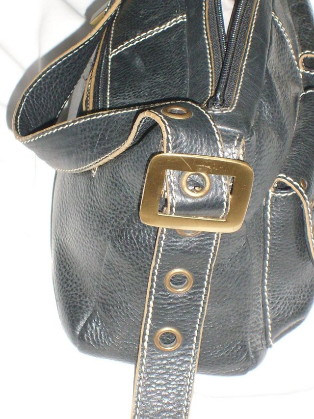 Image 4 of JANE SHILTON Black Leather Shoulder Handbag