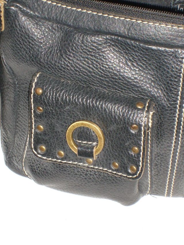 Image 5 of JANE SHILTON Black Leather Shoulder Handbag