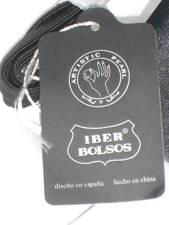 Image 5 of IBER BOLSOS Black Satin Evening Handbag/Clutch NEW!