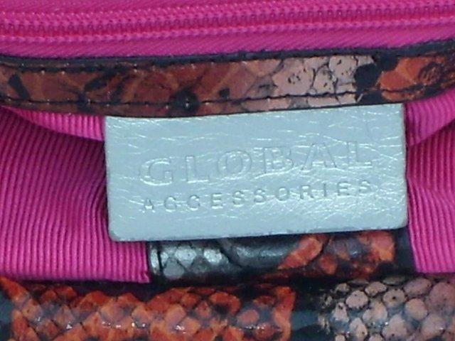 Image 4 of GLOBAL ACCESSORIES Orange Clutch Handbag NEW