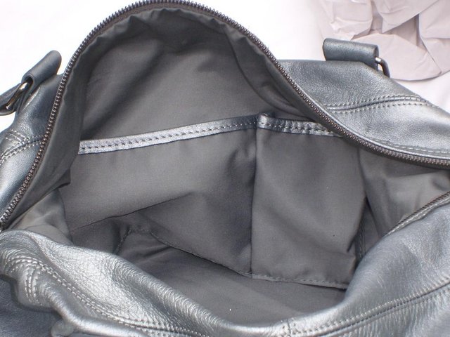 Image 5 of UN1 DEUX2 TROIS3 Silver Leather Shoulder Handbag
