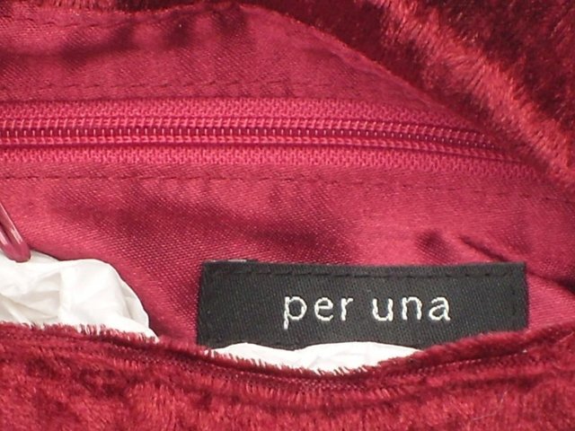 Image 4 of PER UNA Red Velvet Evening Handbag NEW