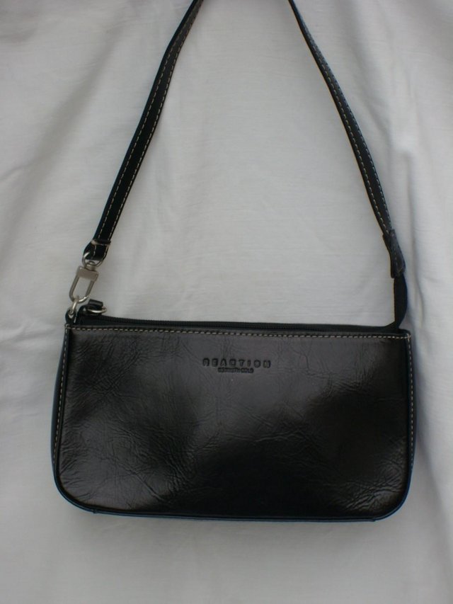 Image 5 of KENNETH COLE REACTION Black Leather Handbag NEW